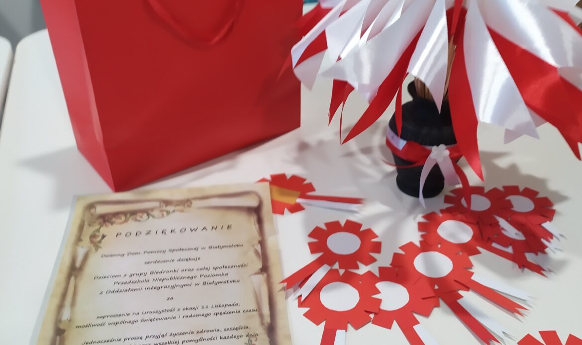 Kotyliony i flagi biało-czerwone.