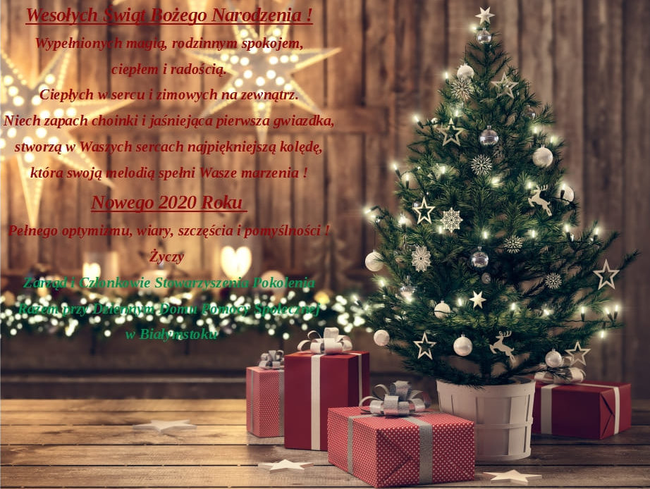 kartka z życzeniami bożonarodzeniowymi