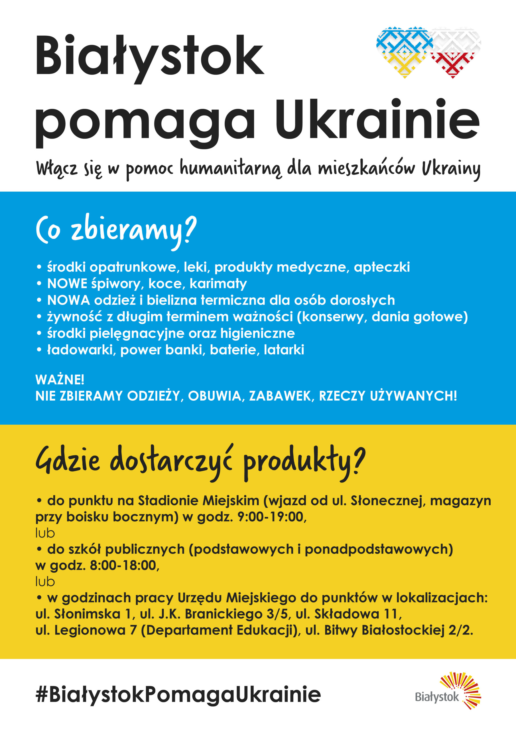 PLAKAT pomoc Ukrainie